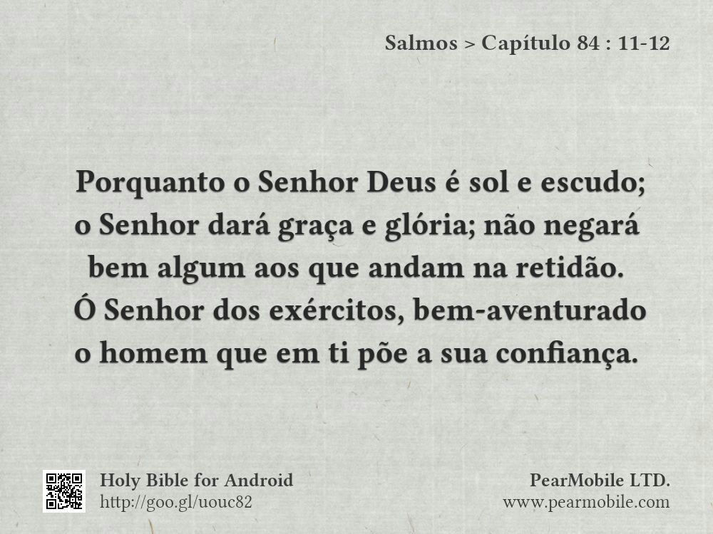 Salmos, Capítulo 84:11-12
